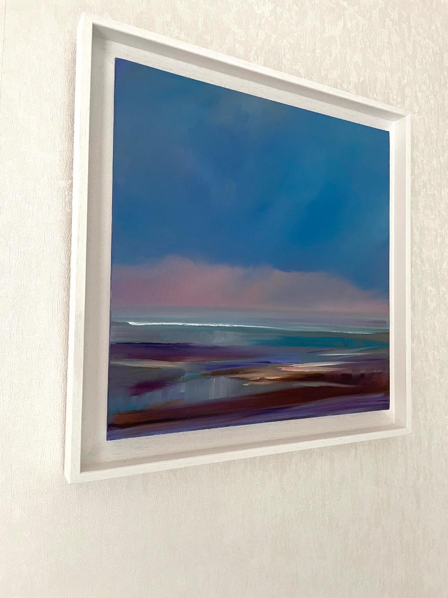 The Wave, peinture originale, paysage, contemporaine - Bleu Landscape Painting par Helen Robinson