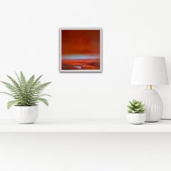 Way Back To The Sea, Helen Robinson, peinture côtière rouge originale, Skyscape Art