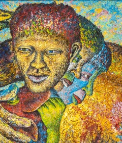 Helen Sebidi "Keeping Up the Struggle" Mixed Media