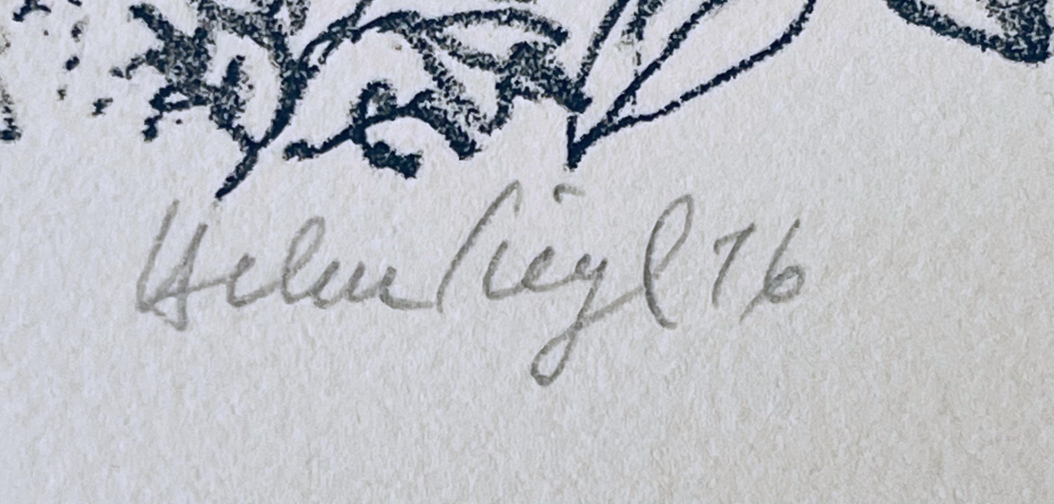 Paradise, Garden of Eden, Lithograph on paper, Signed, titled #36/100, Unframed - Romantic Print by Helen Siegl