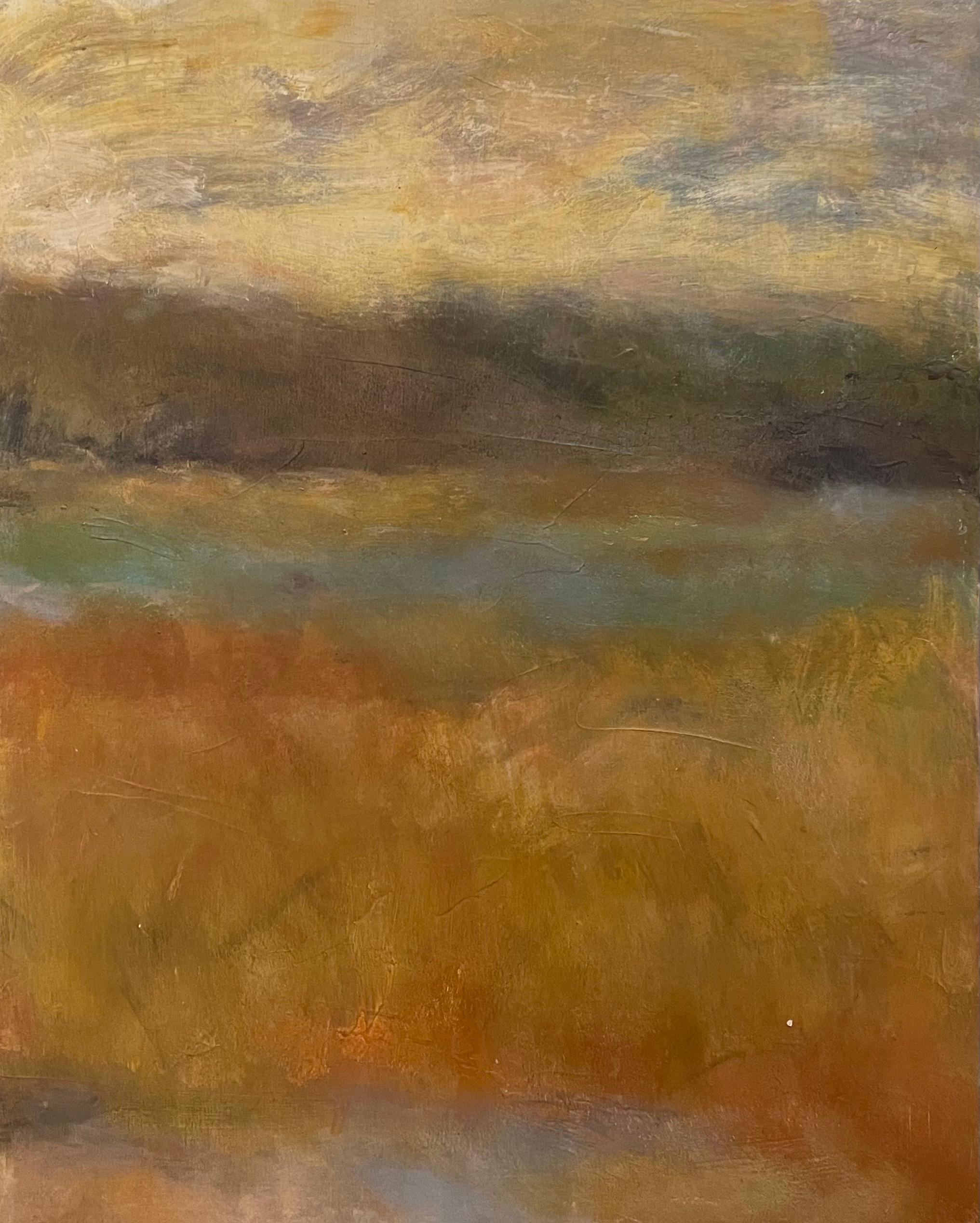 Helen Steele Landscape Painting - "A Little Sunshine" Mixed Media Landscape Abstract Expressionist