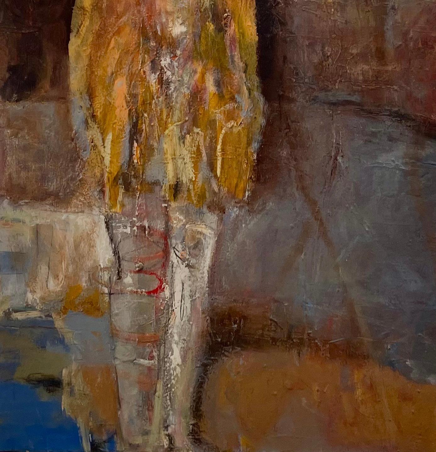 'Lost' di Helen Steele - Pittura figurativa moderna con tonalità ocra e terra in vendita 4