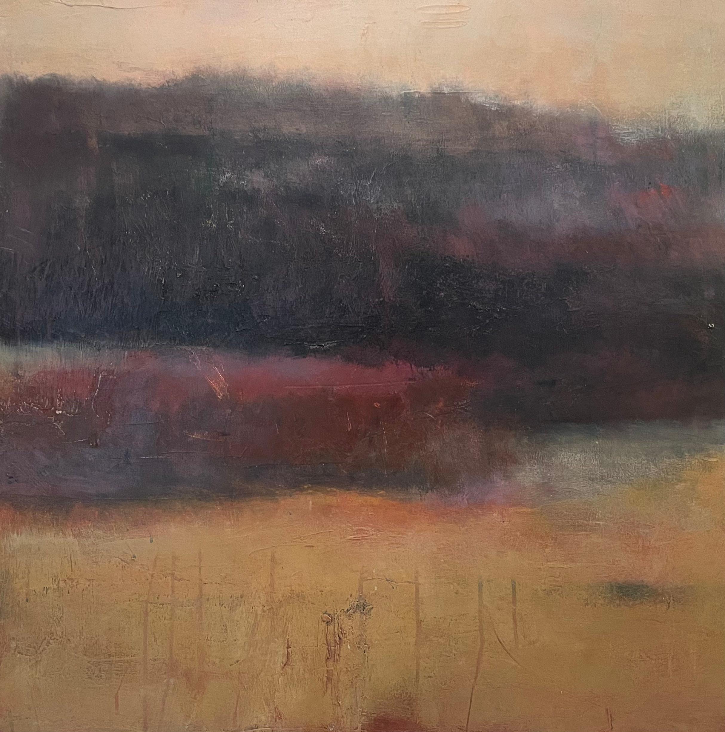 Helen Steele Landscape Painting - "Sundown" Contemporary Abstract Expressionist Landscape by H. Steele