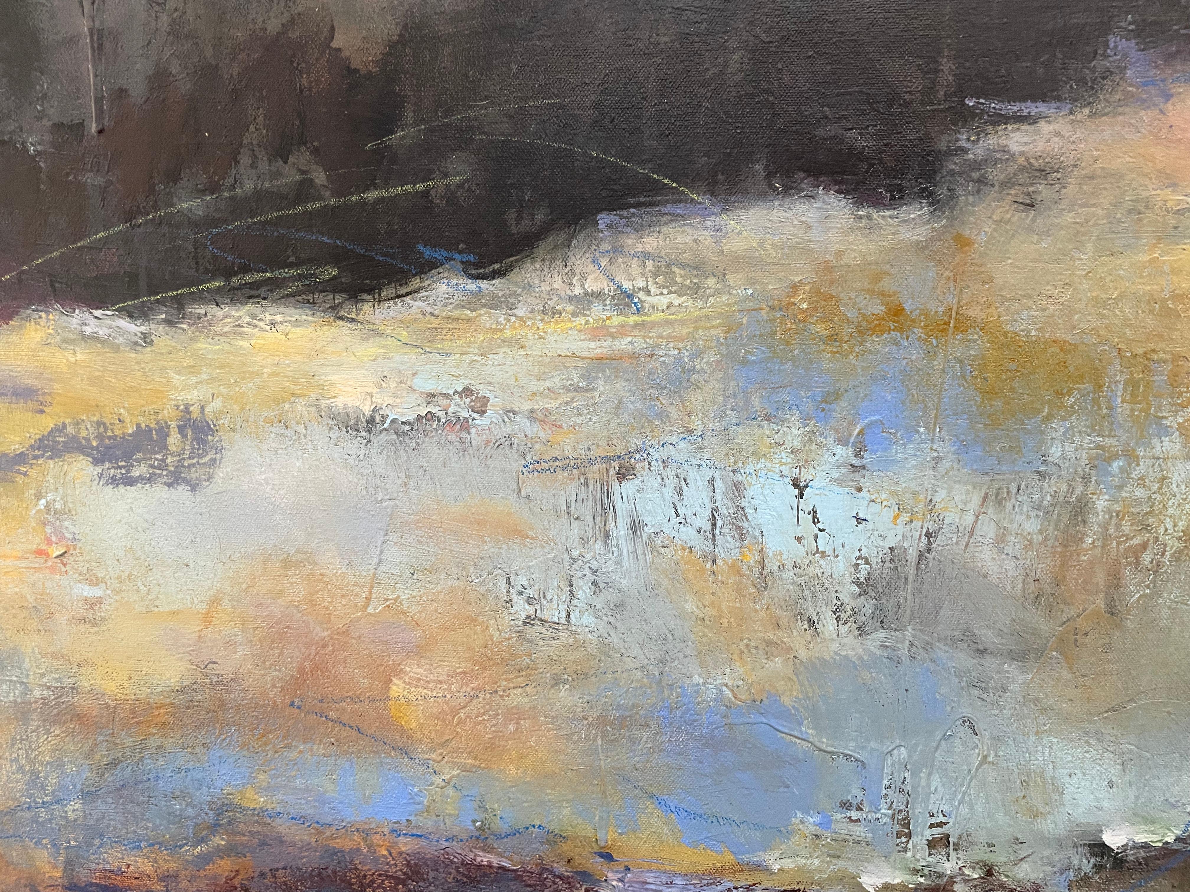 Mixed Media-Landschaft „Der kleine See“ Abstrakter Expressionismus von Helen Steele im Angebot 2