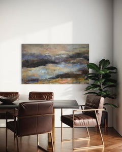 The Little Lake" di Helen Steele - Grande paesaggio astratto nei toni della terra