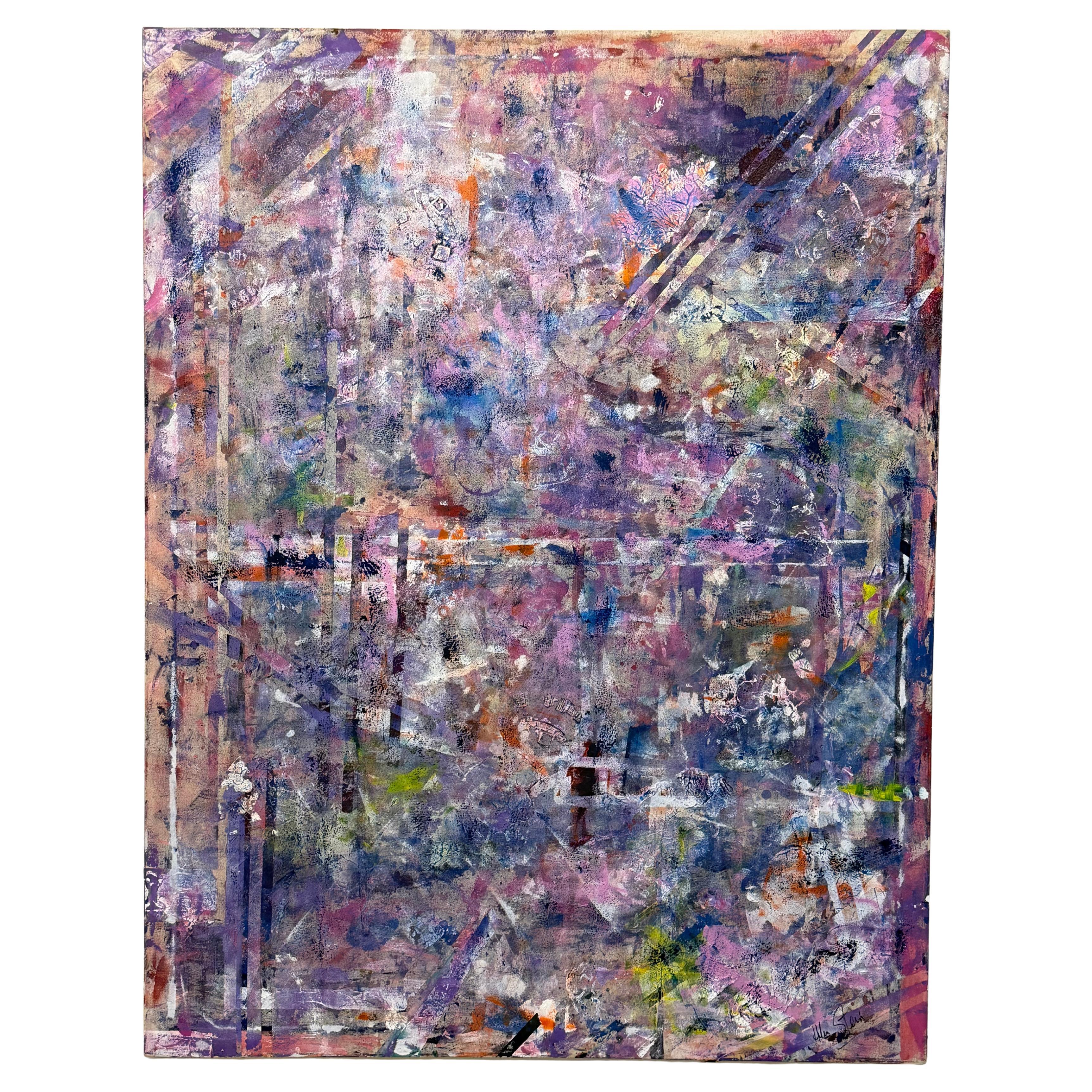 Helen Stein Large Scale Abstract Painting on Canvas- Unframed en venta