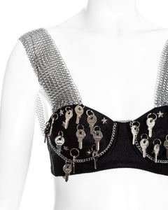 Helen Storey bustier with key and chain embellishments c.1980s