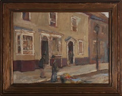 Helen Stuart Weir RBA, ROI (fl.1915-1969) - Framed Oil, The Georgian Street