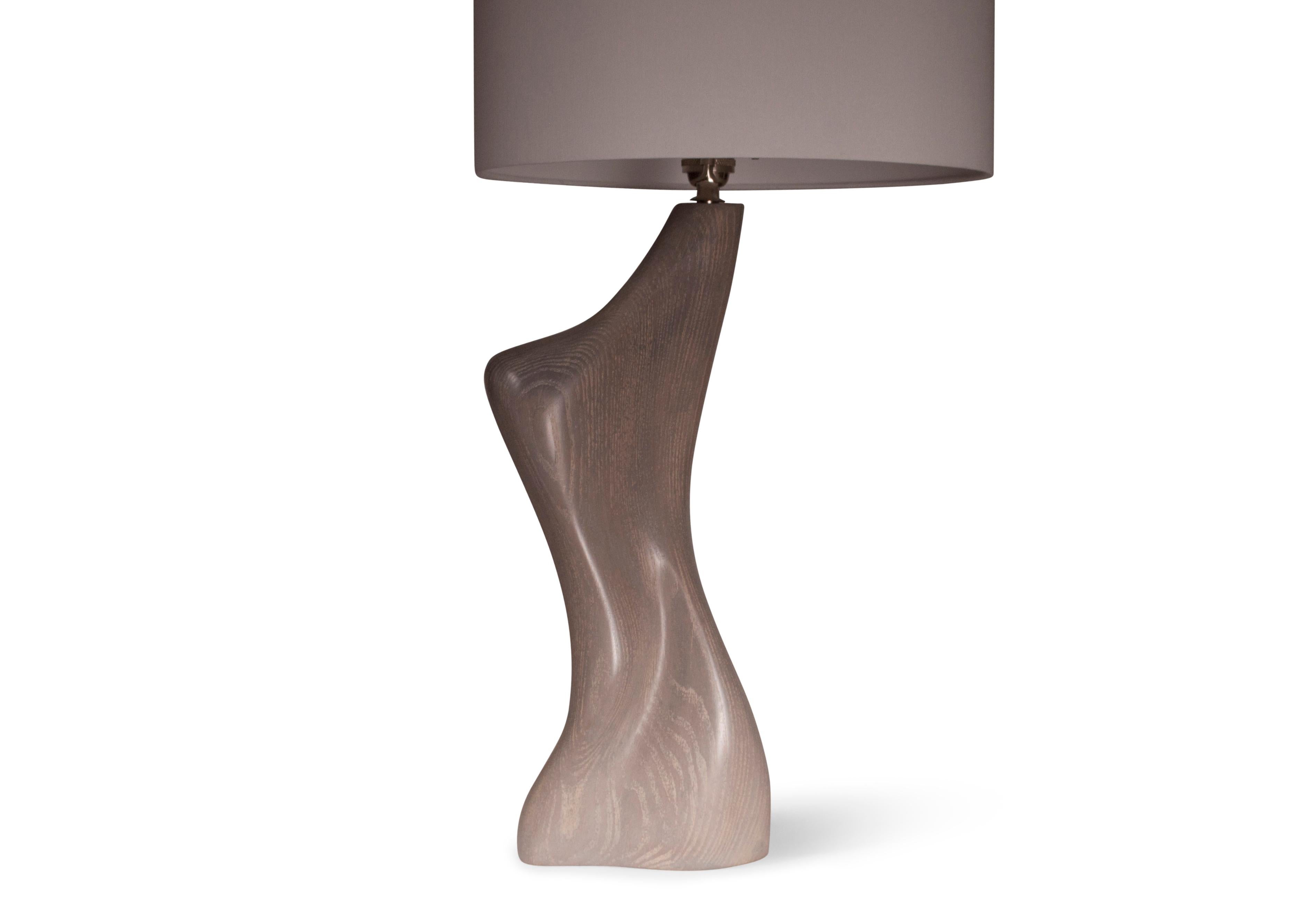 Contemporary Amorph Helen Table Lamp, Antique Gray For Sale