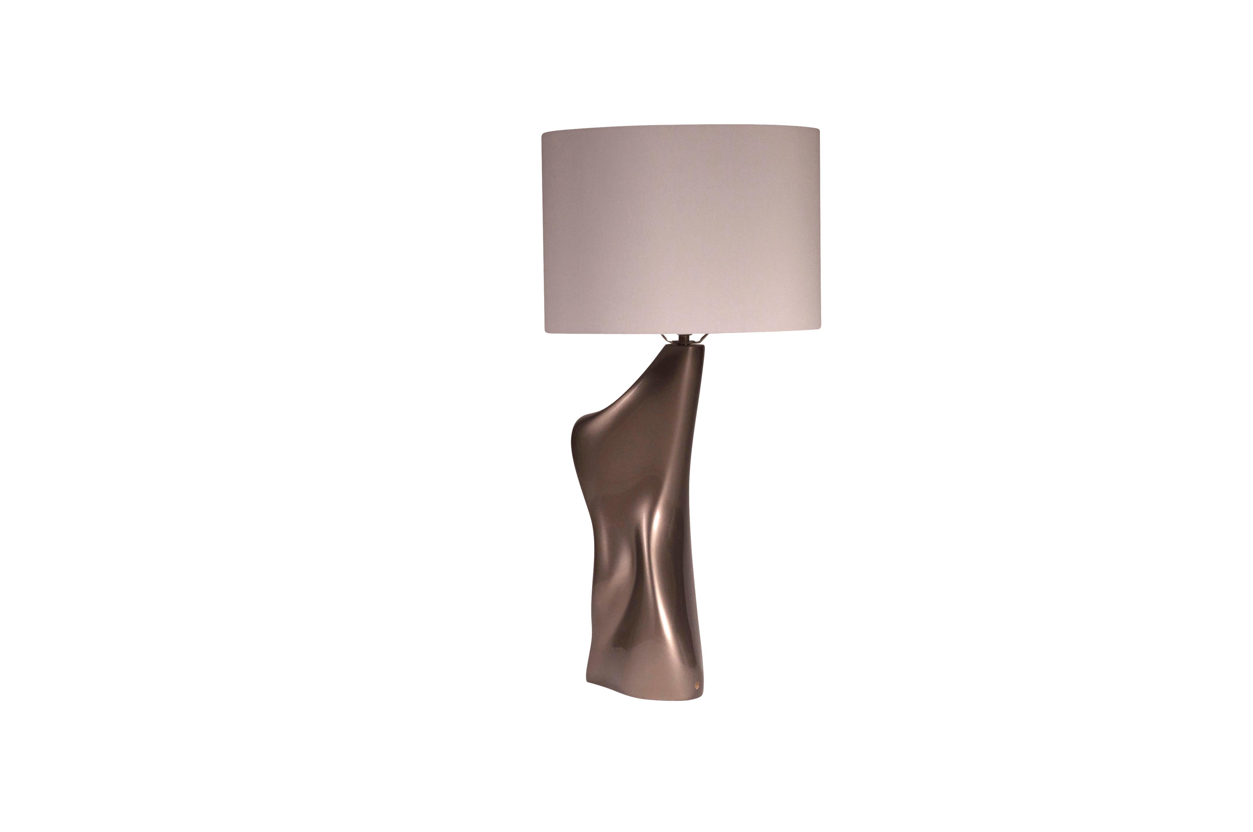 American Amorph Helen Table Lamp, Metallic Dark Gold For Sale