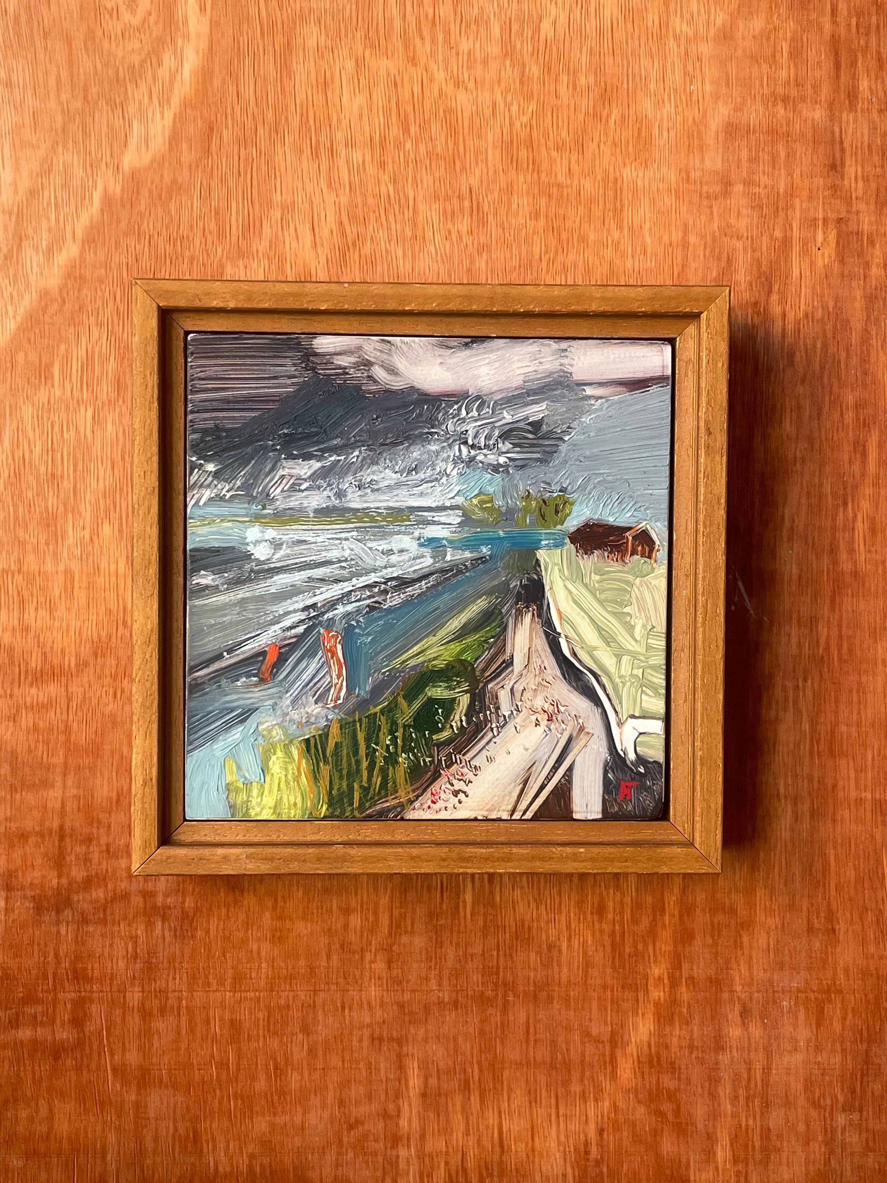 Helen Taylor, A Short Walk to Europe, Art contemporain, Paysage fluvial en vente 1