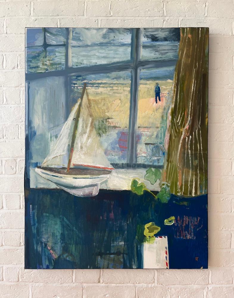 Helen Taylor, Par Avion, artiste féminine contemporaine, paysage fluvial en vente 1