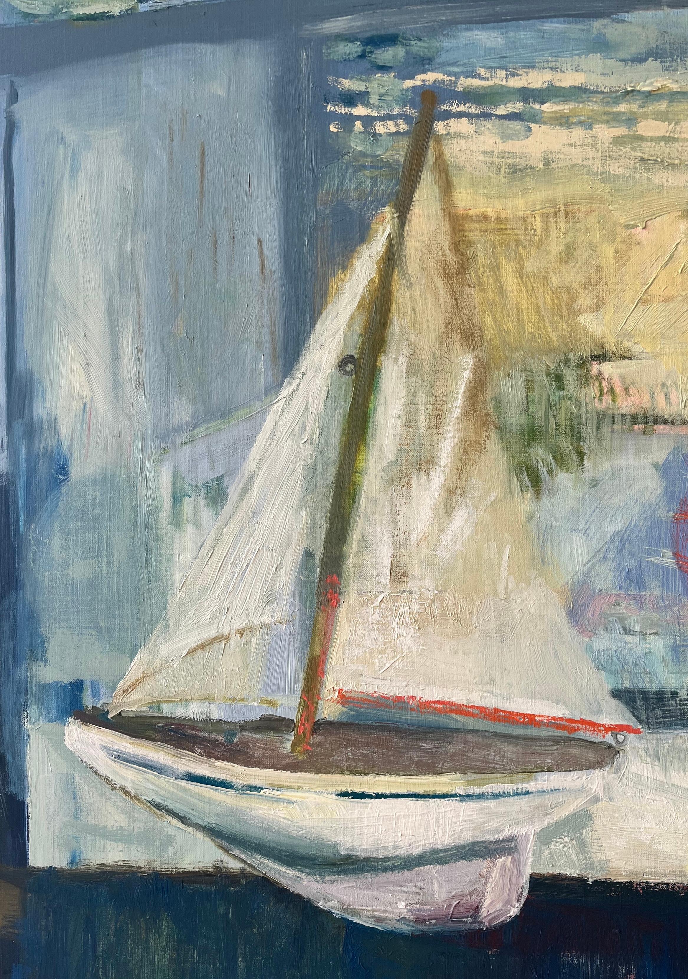 Helen Taylor, Par Avion, artiste féminine contemporaine, paysage fluvial en vente 2