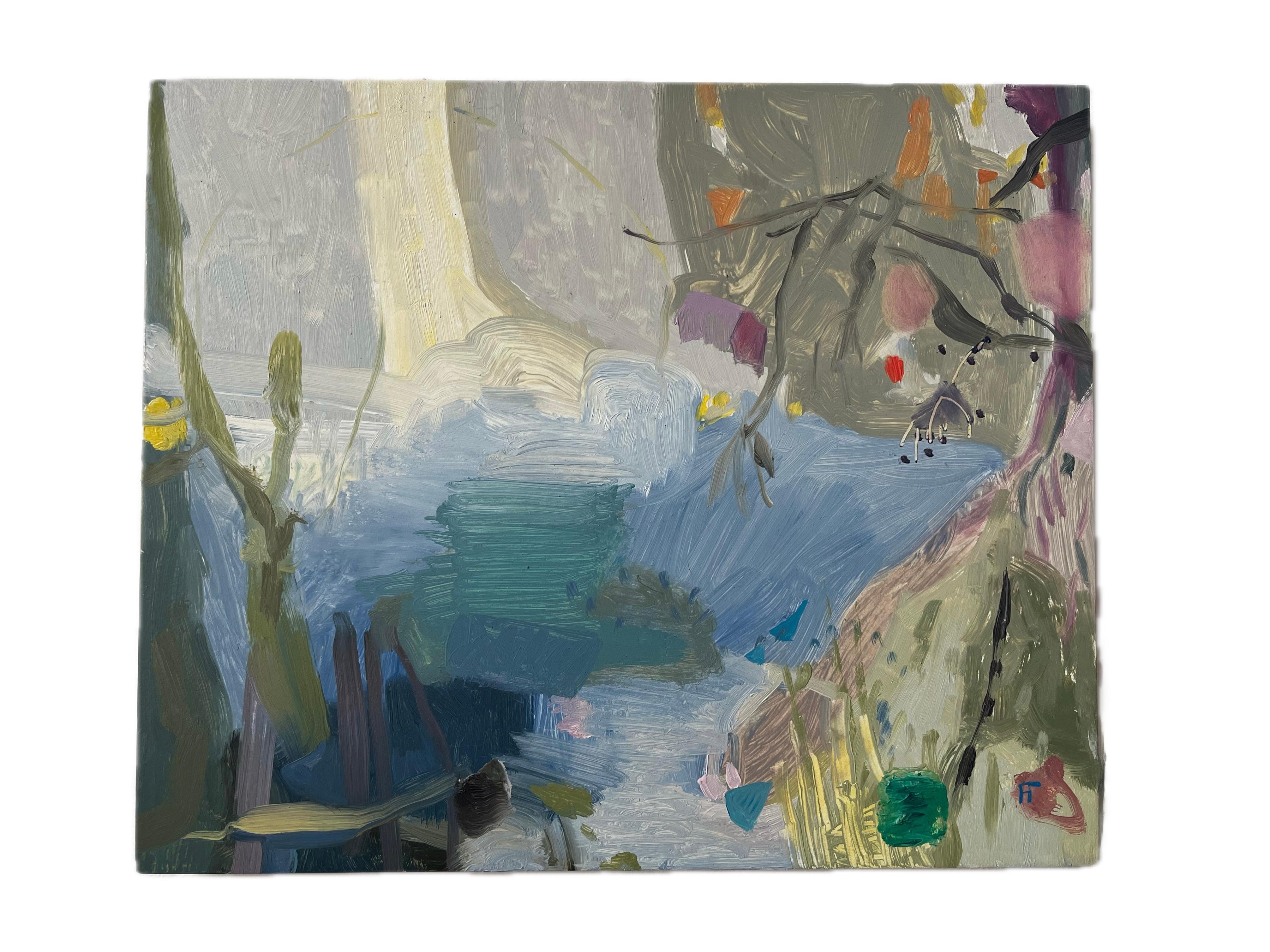 Helen Taylor, The First of Autumn,  Contemporary Art, River landscape For Sale 1
