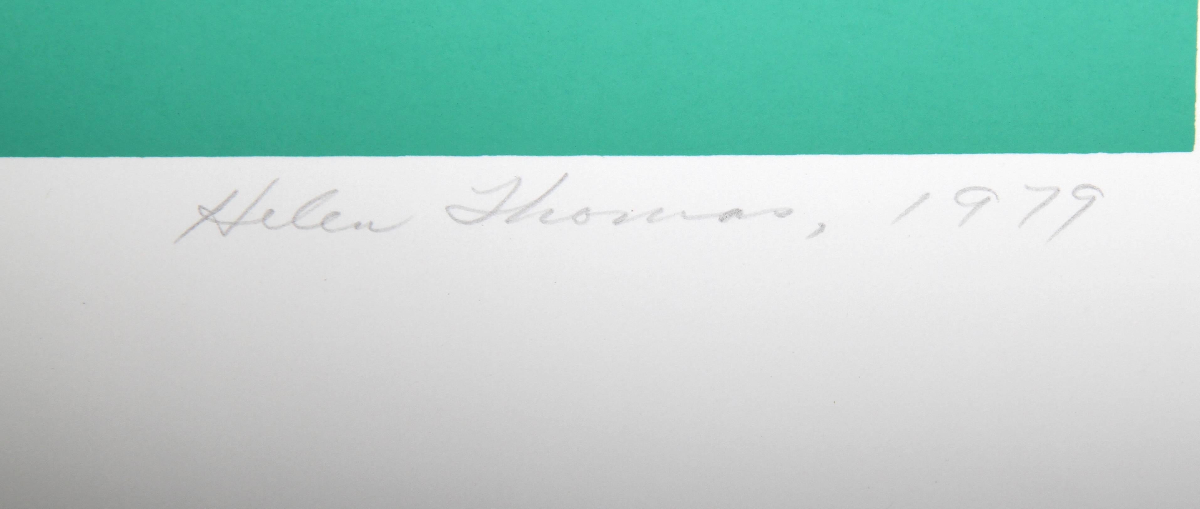 Trasformazione, serigrafia OP Art di Helen Thomas in vendita 1