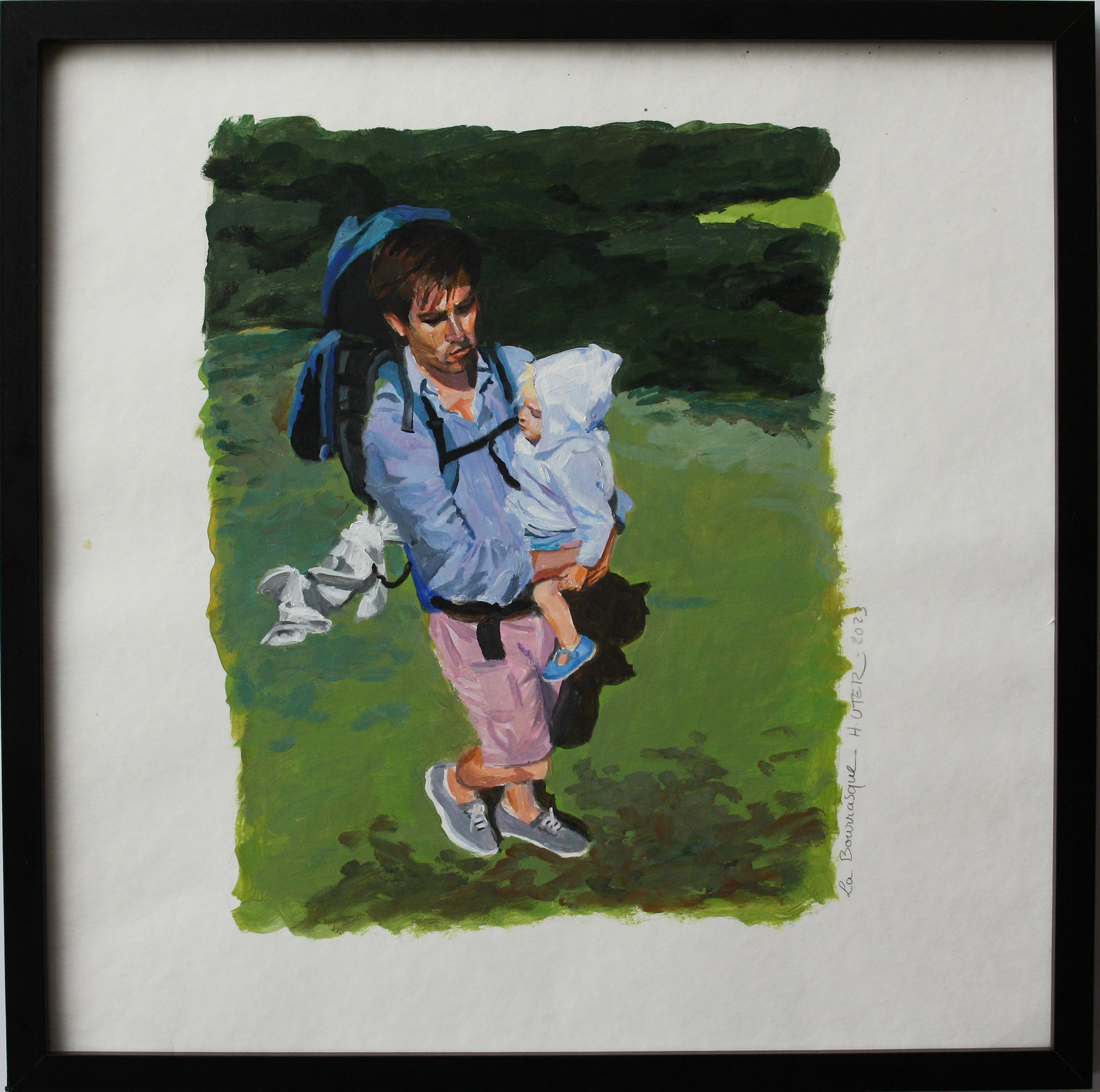 Öl auf Leinwand, 

Helen Uter ist eine etablierte französisch-amerikanische Malerin, die 1955 geboren wurde und in Donnery, in der Nähe von Orléans, Frankreich, lebt und arbeitet. In ihren Werken, die stark von Edward Hopper beeinflusst sind, setzt