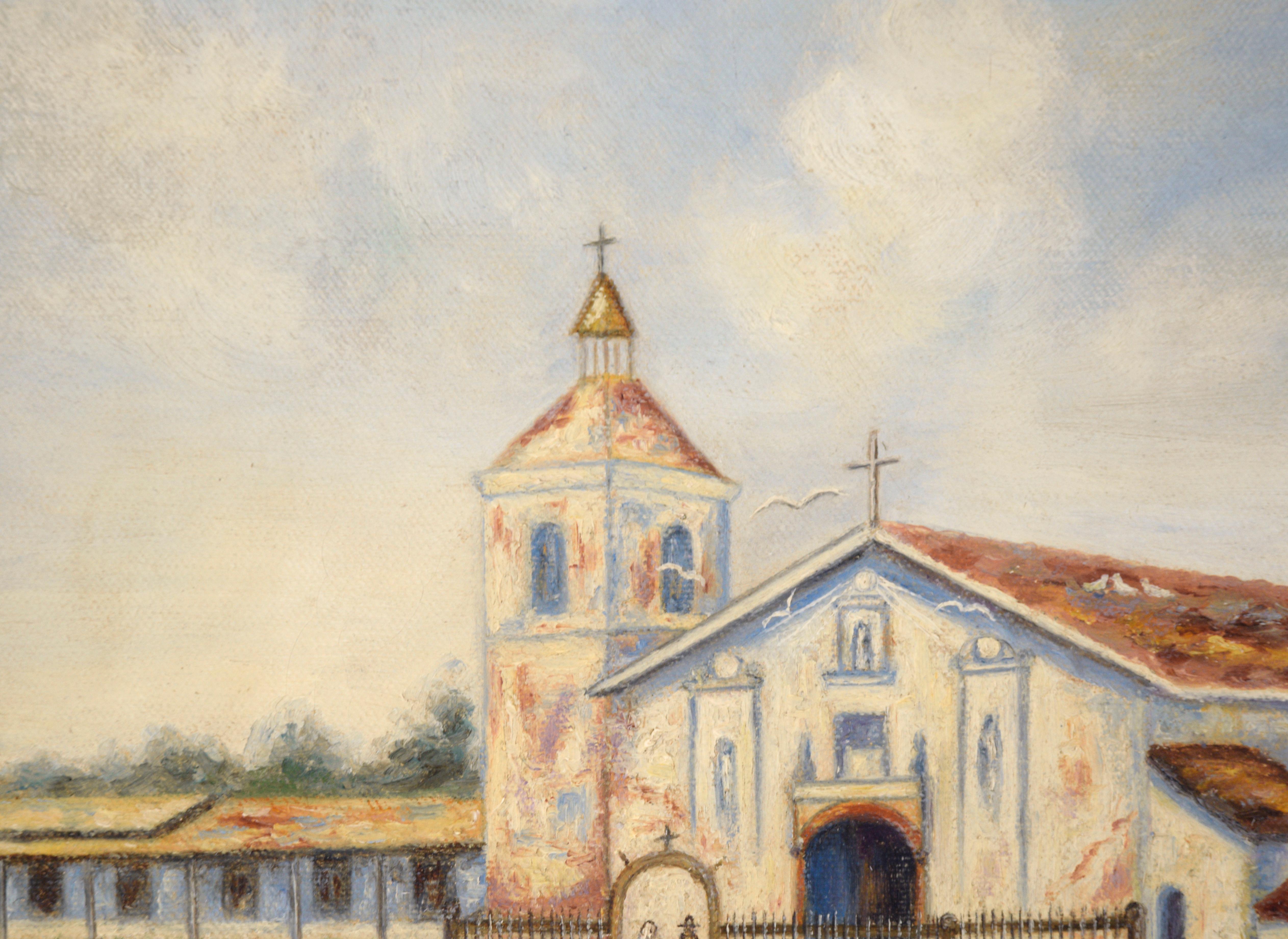 Alla vecchia missione di San Jose - Paesaggio figurativo - Painting Impressionismo americano di Helen Wannop