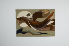Helen Webber Arazzo in fibra d'arte con uccelli cuciti a mano, edizione 61/100