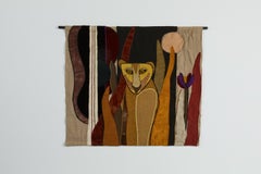 Arazzo Lioness tessuto a mano da Helen Webber, edizione 2/25, anni '70