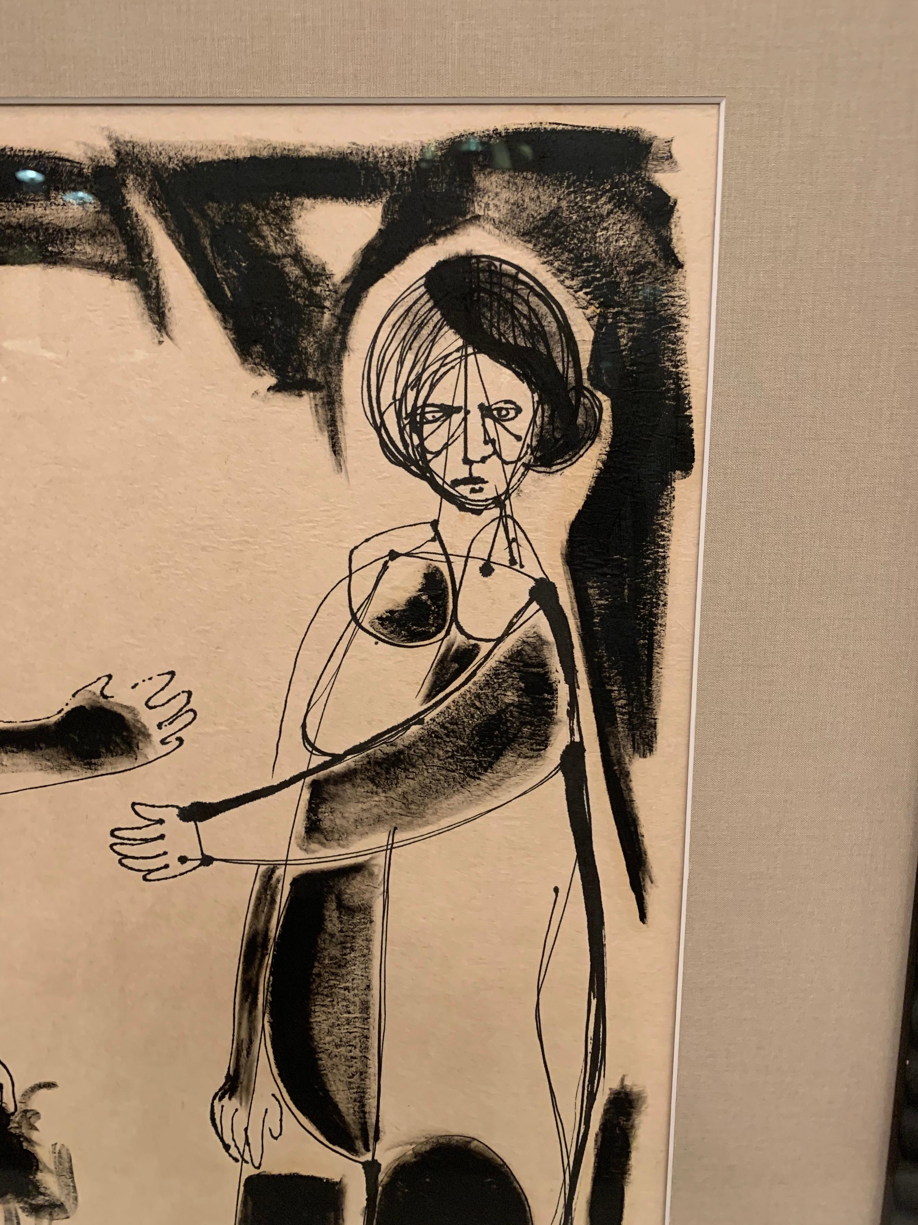 American Helen Webber Original Painting in Gallery Frame For Sale