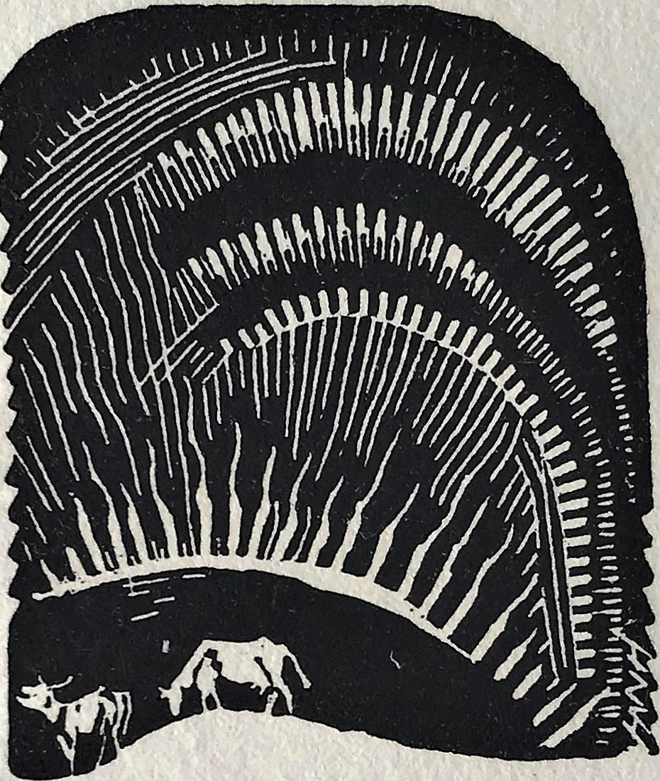 Bankrupt - Black Landscape Print by Helen West Heller. American.