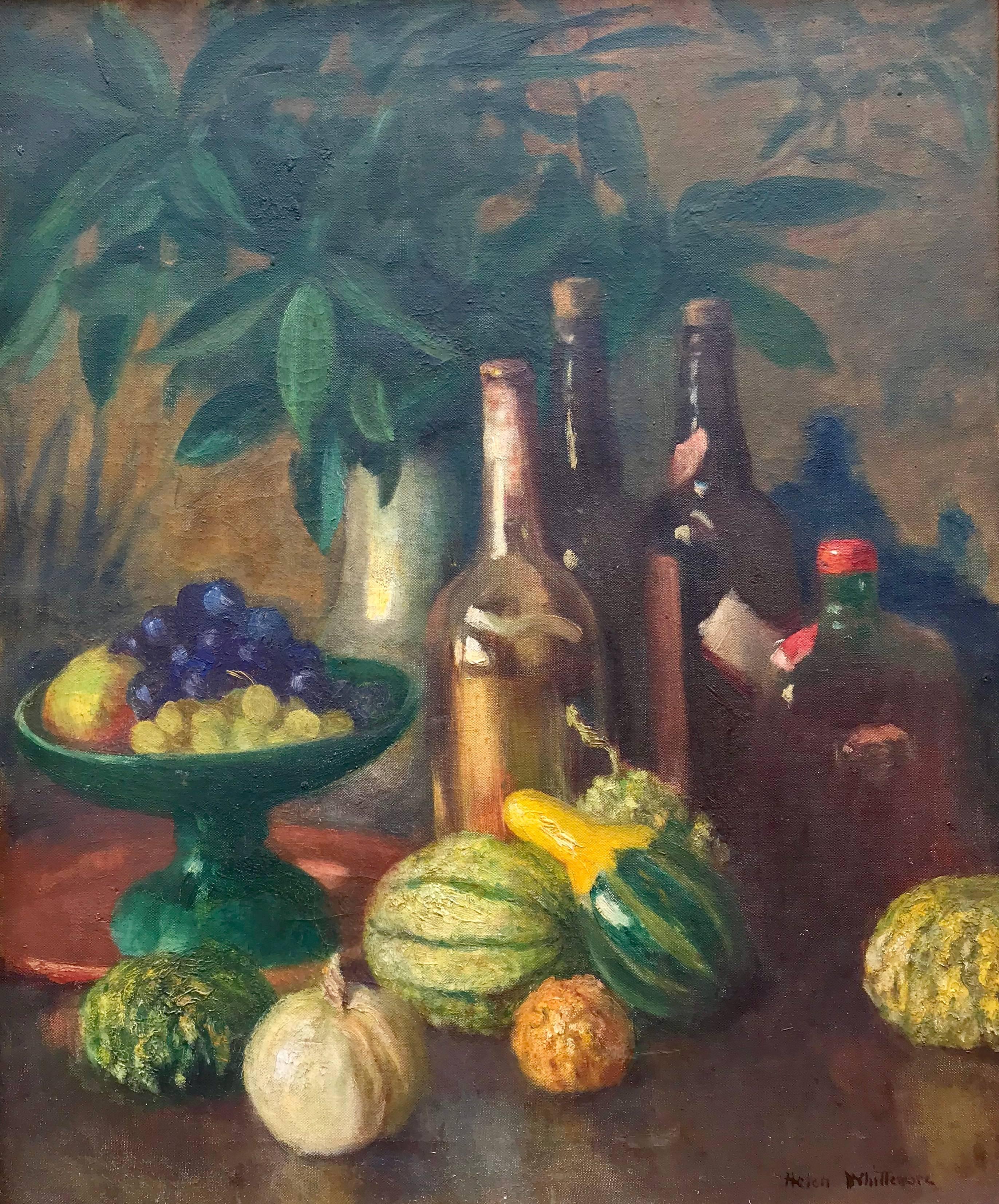 Helen Whittemore Still-Life Painting - "Still Life with Wine"