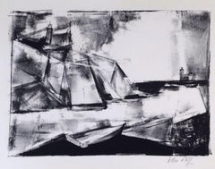 Helen Wolf Original Pencil Signed Lithograph - Lighthouse