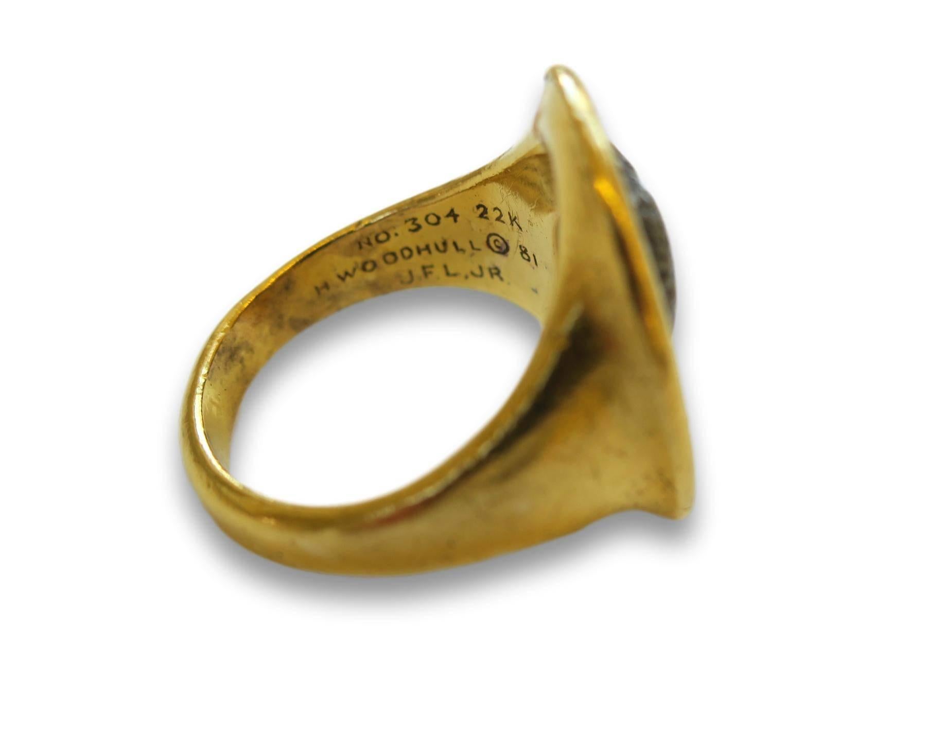 Helen Woodhull Roman Intaglio 22 Karat Ring, 1981 at 1stDibs helen