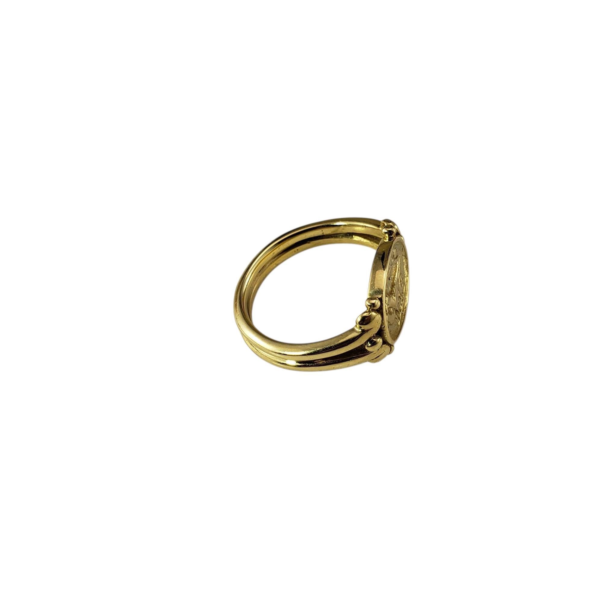 Contemporaneo Helen Woodhull 18K Yellow Gold Bird Motif Ring Size 6 #23342 in vendita