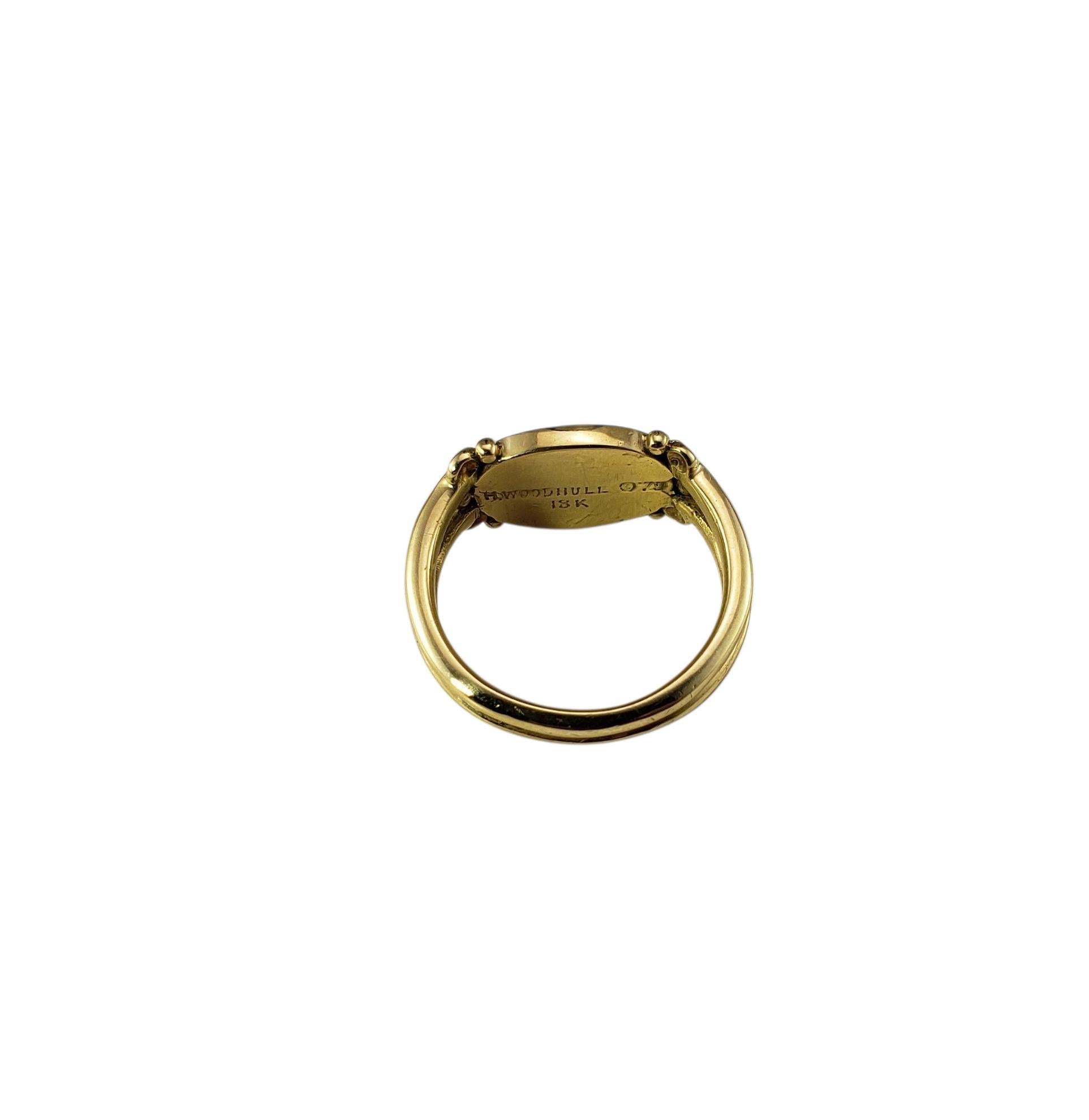 Donna Helen Woodhull 18K Yellow Gold Bird Motif Ring Size 6 #23342 in vendita