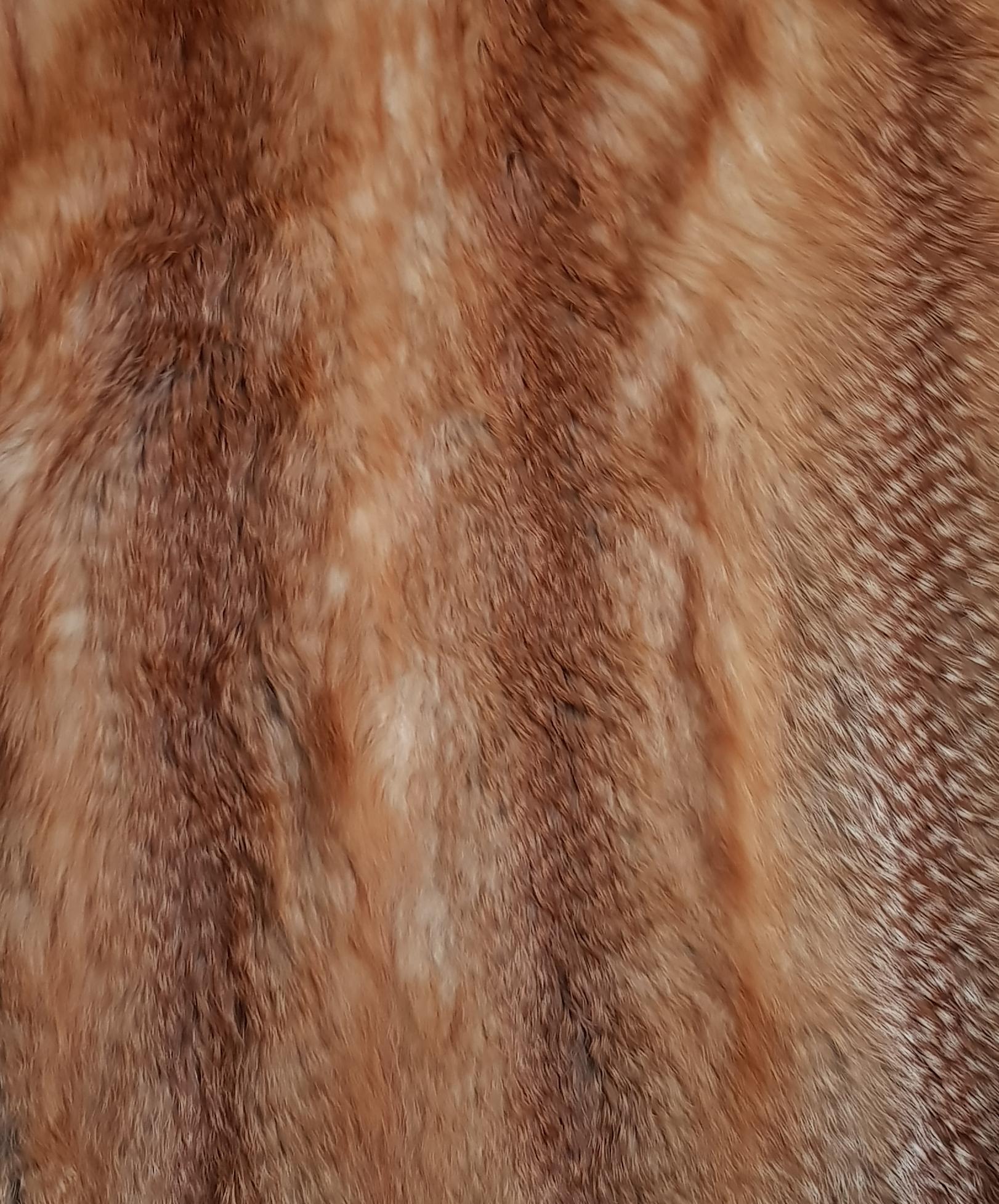 Natural color Fox Blanket With Tails by Helen Yarmak.