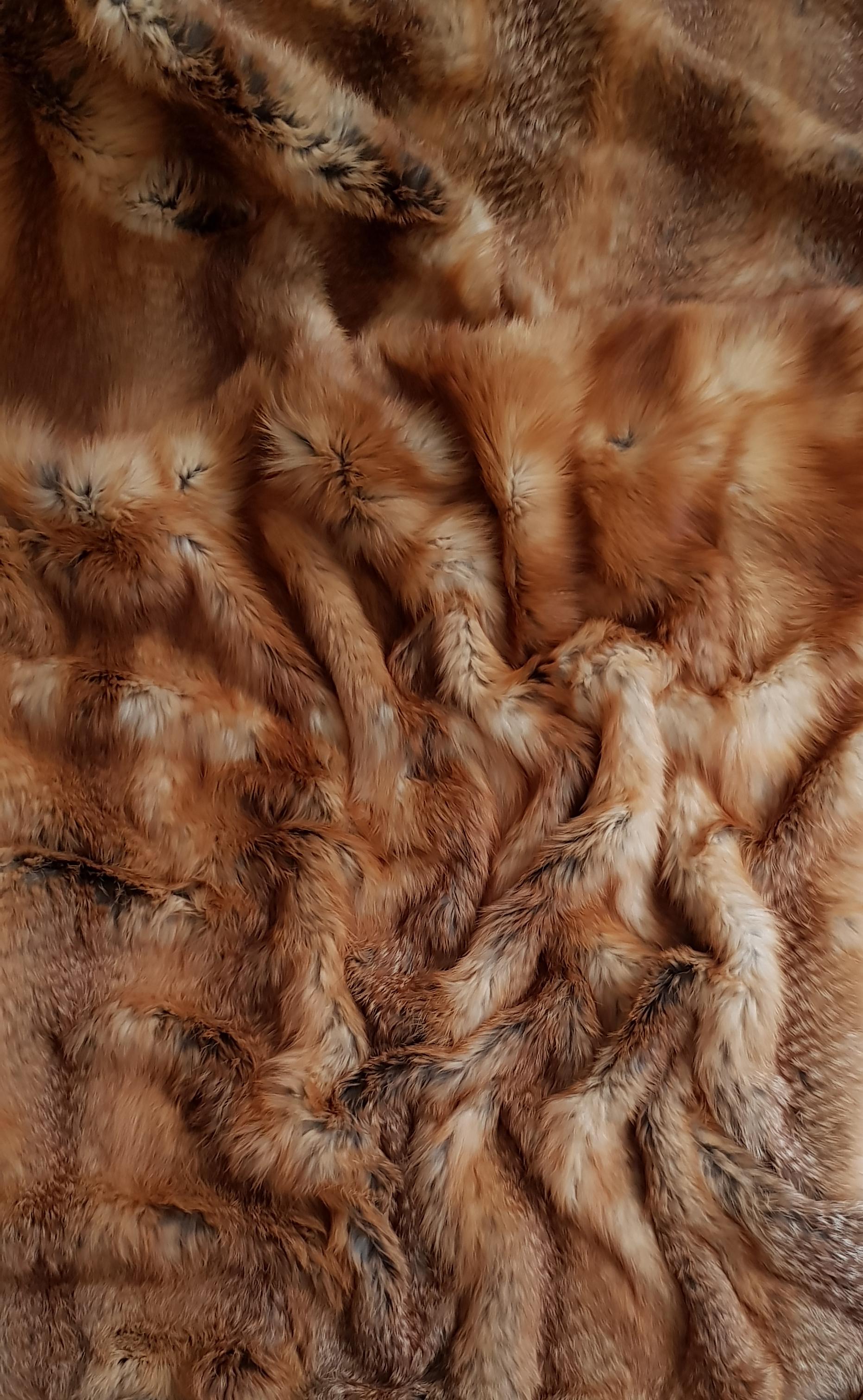 Brown Helen Yarmak Fox Blanket For Sale