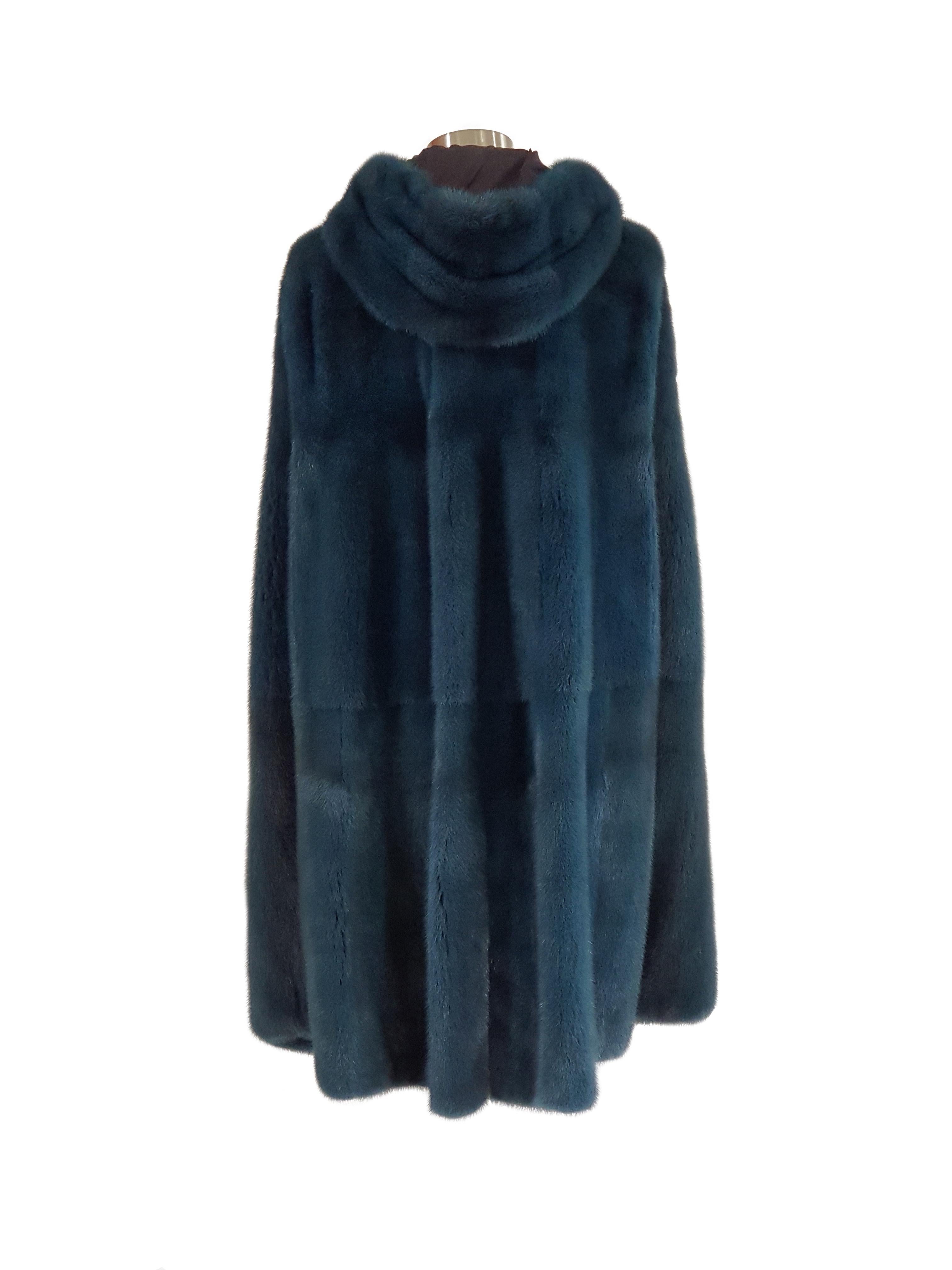 Black Helen Yarmak Mink Poncho For Sale