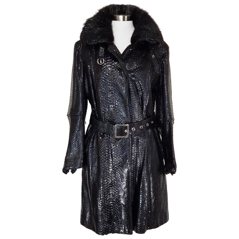 Helen Yarmak Python Leather Coat For Sale at 1stDibs