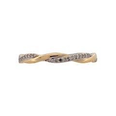 Helena  10 Karat Gelbgold gedrehtes Diamantband  .10 CTW natürliche Diamanten