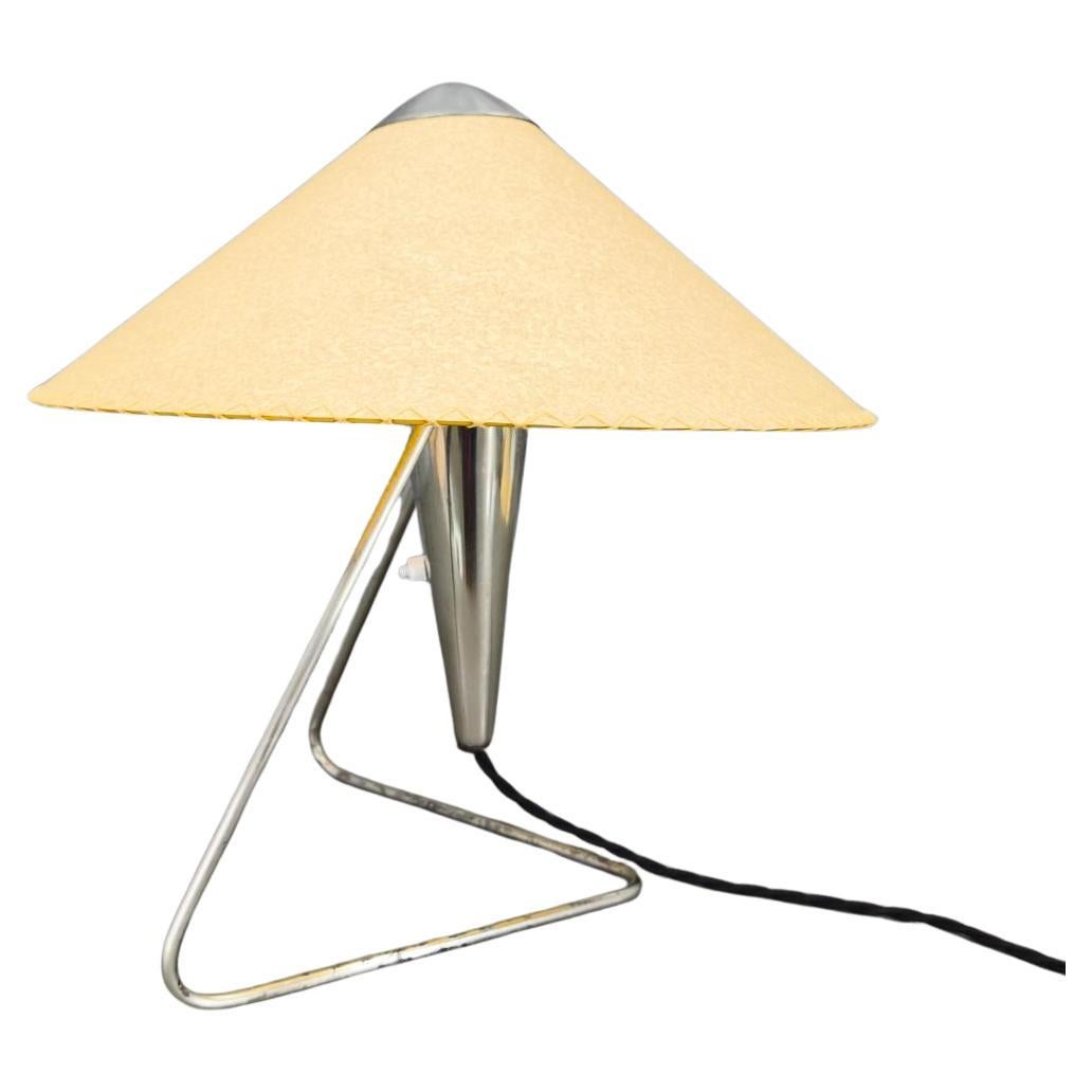Helena Frantova Mid-Century Table Lamp, Chrome and Paper, 1960s
