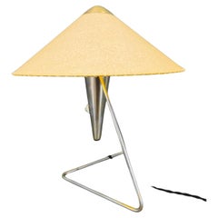 Lampe de table Helena Frantová, chrome et abat-jour en papier, Tchécoslovaquie, années 1960