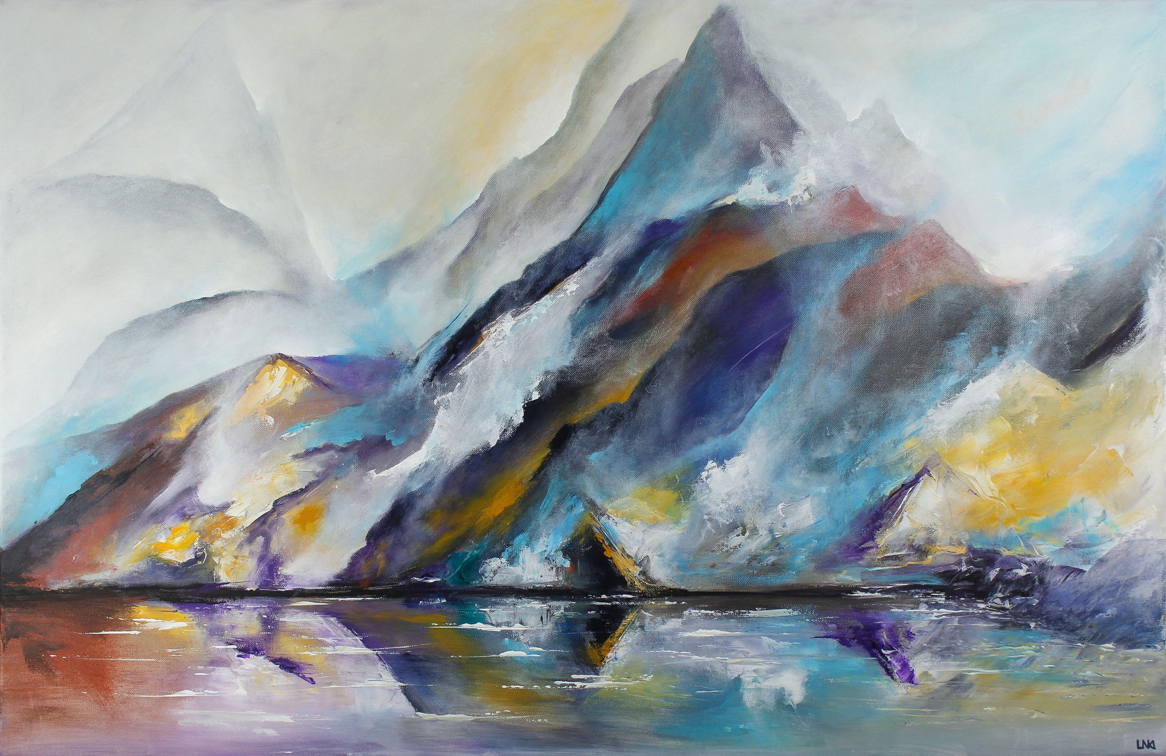 La grotte, Pittura, Acrilico su tela - Painting di Helena Monniello