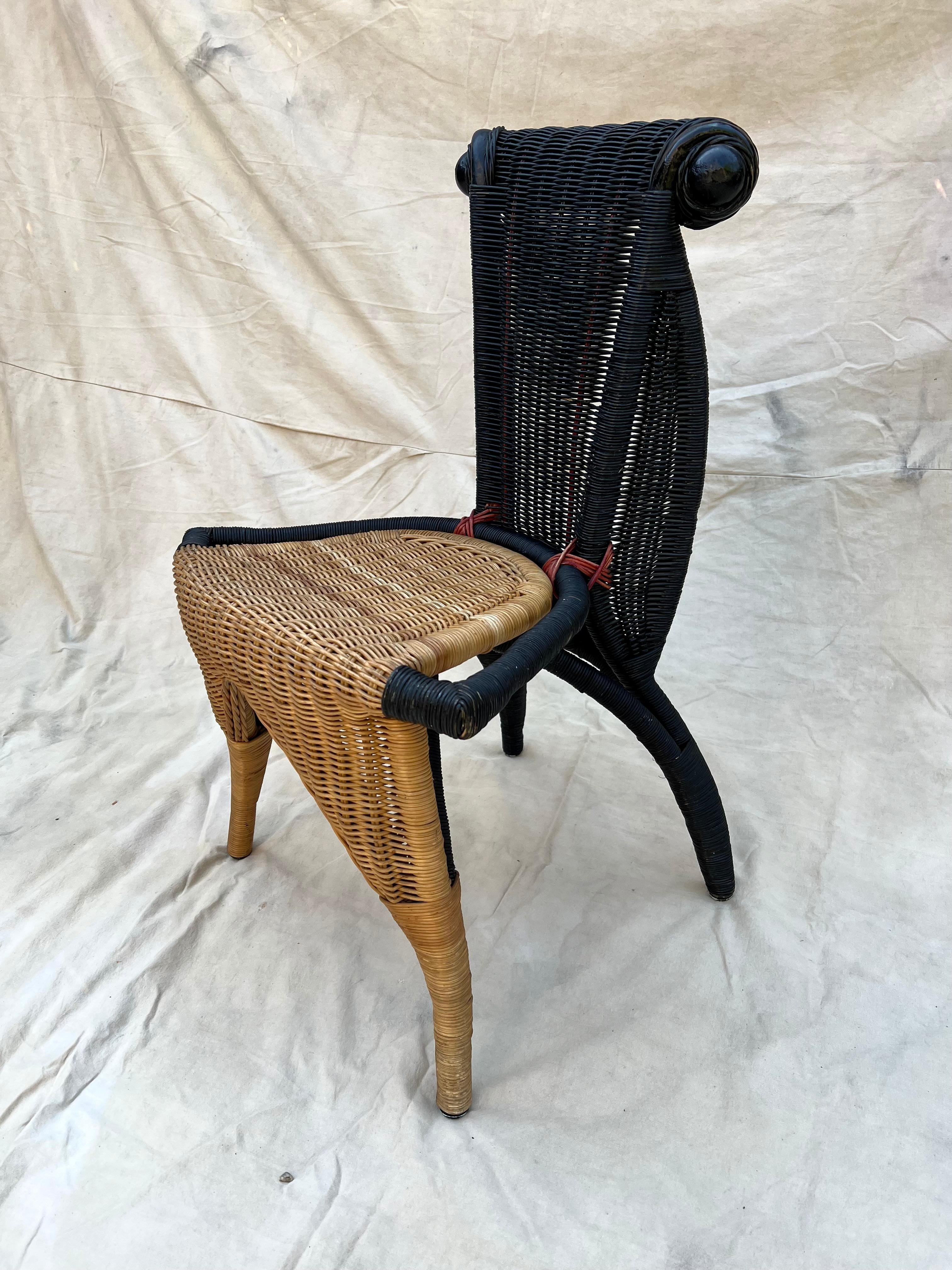 Hand-Crafted Helena Rattan Chair by Borek Sipek for Driade