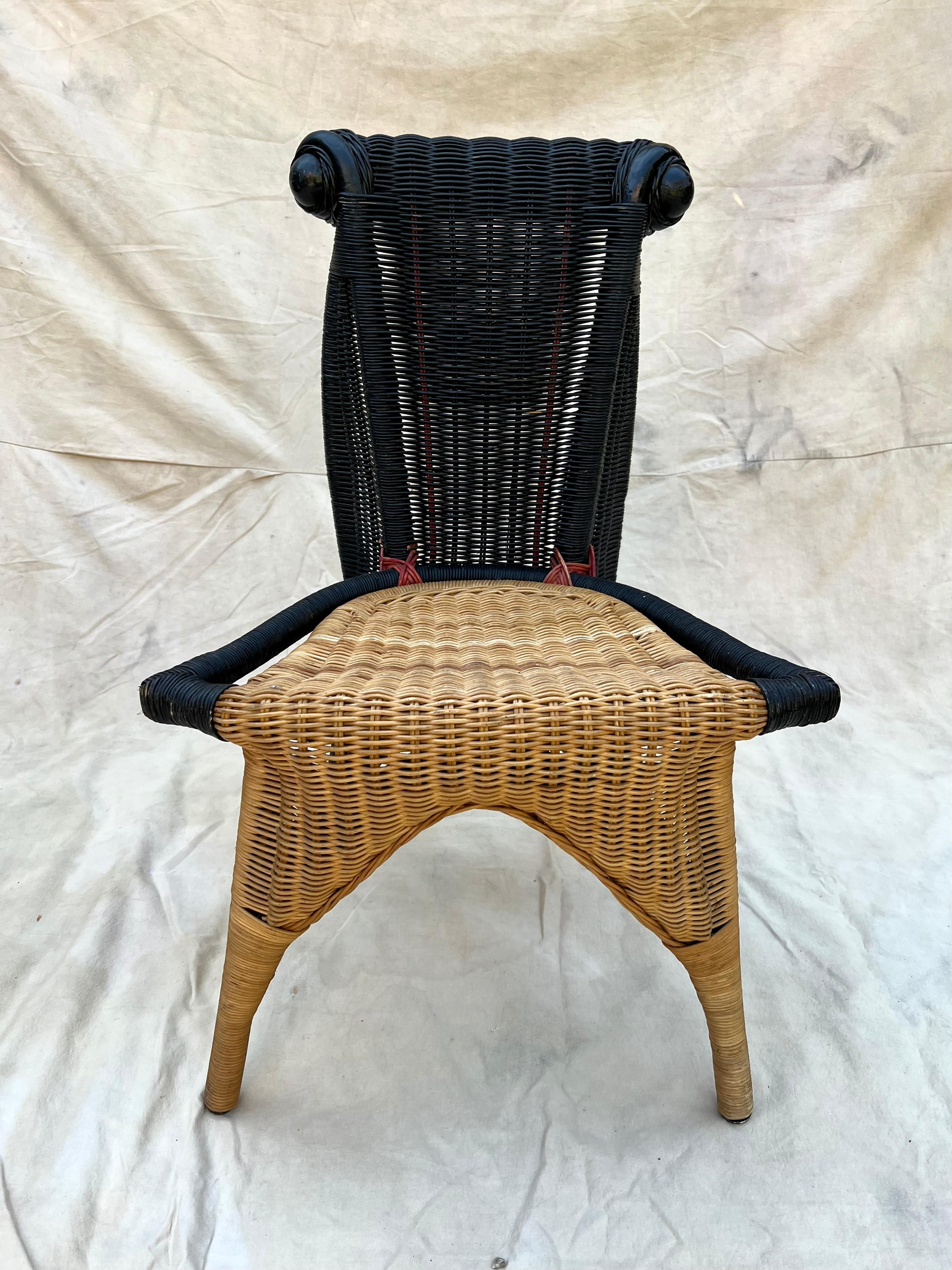 Helena Rattan Chair by Borek Sipek for Driade In Good Condition In Los Angeles, CA