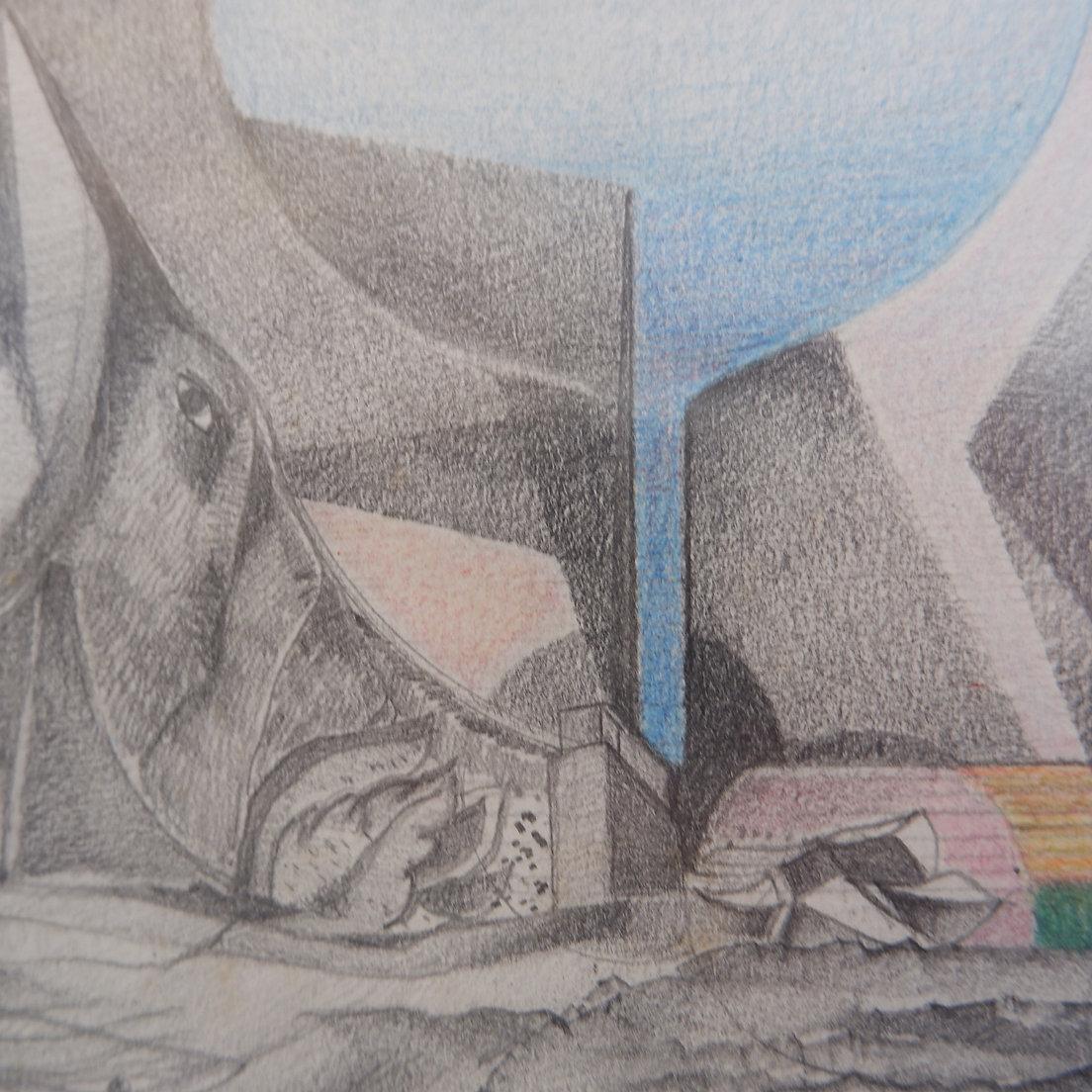 Helena Ribeiro Zeichnung auf Papier 1987 - datiert und signiert unten rechts (20. Jahrhundert) im Angebot