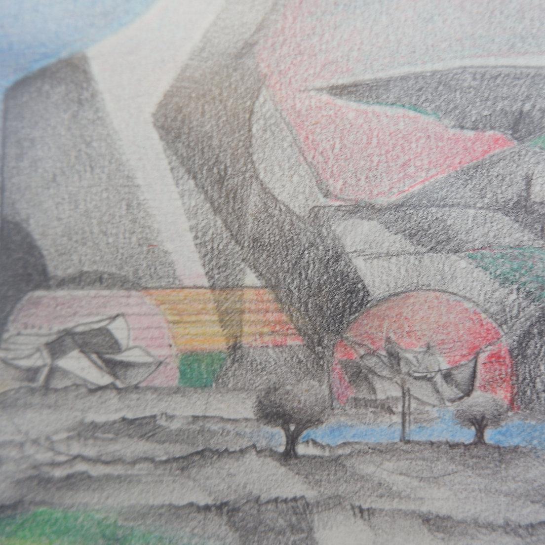 Helena Ribeiro Zeichnung auf Papier 1987 - datiert und signiert unten rechts im Angebot 2