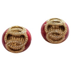 Helena RUBINSTEIN Paris, Clip-on Earrings, Vintage 80s