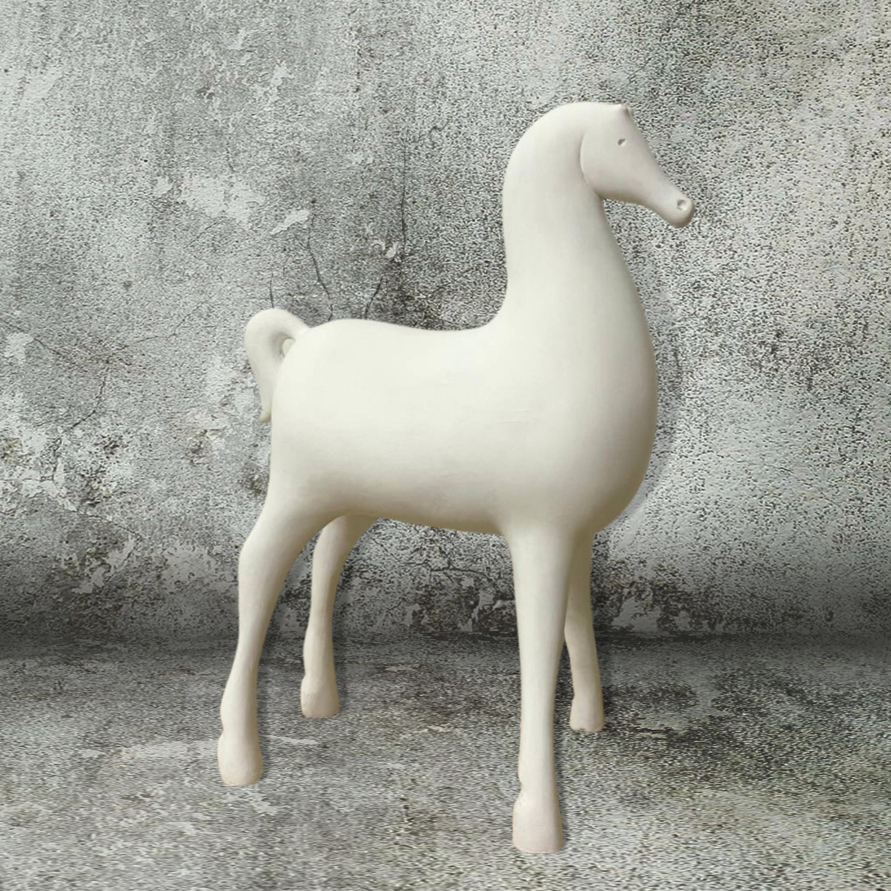 Helena Troyanskaya Figurative Sculpture - White Horse