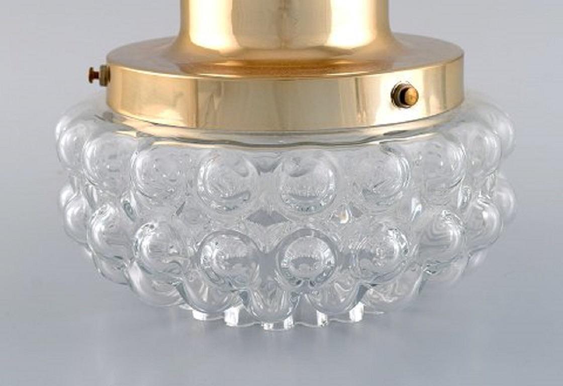 Helena Tynell for Limburg, Ceiling Pendant in Art Glass and Brass In Good Condition For Sale In Copenhagen, DK