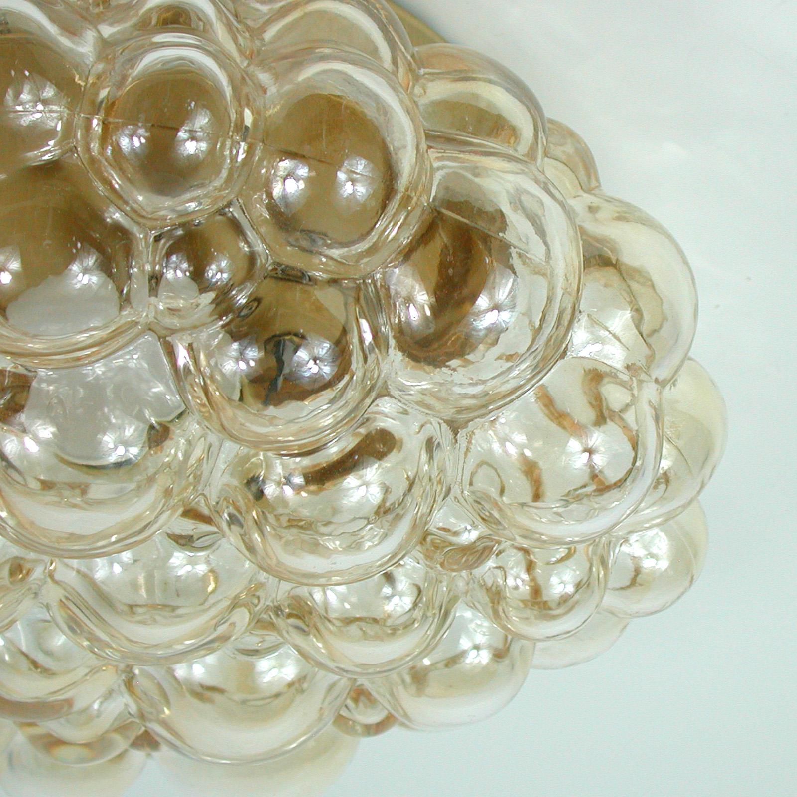 Helena Tynell Amber Bubble Flush Mount Sconce for Glashütte Limburg, 1960s 7