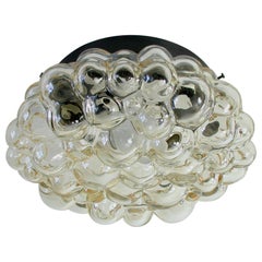 Helena Tynell Amber Bubble Flush Mount Sconce for Limburg, 1960s