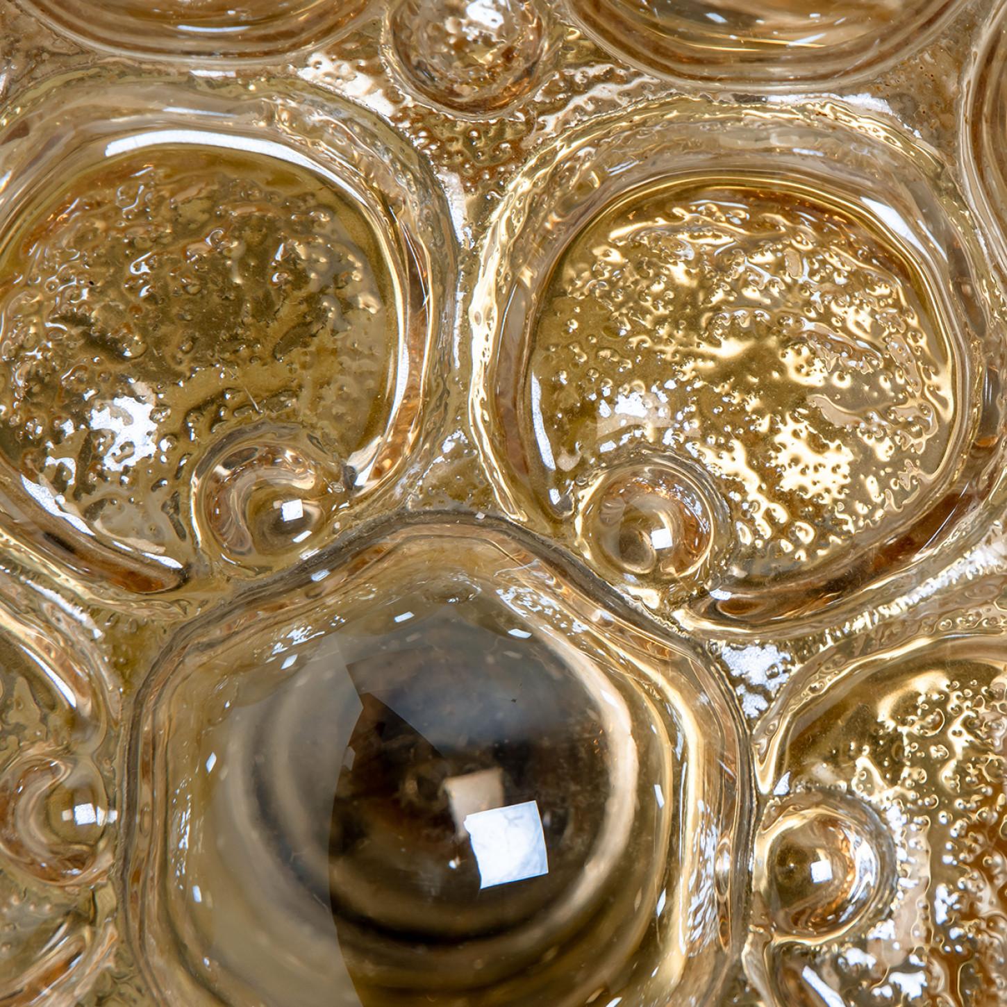 Milieu du XXe siècle Appliques encastrées ou appliques murales en bulles d'ambre Helena Tynell, années 1960 en vente