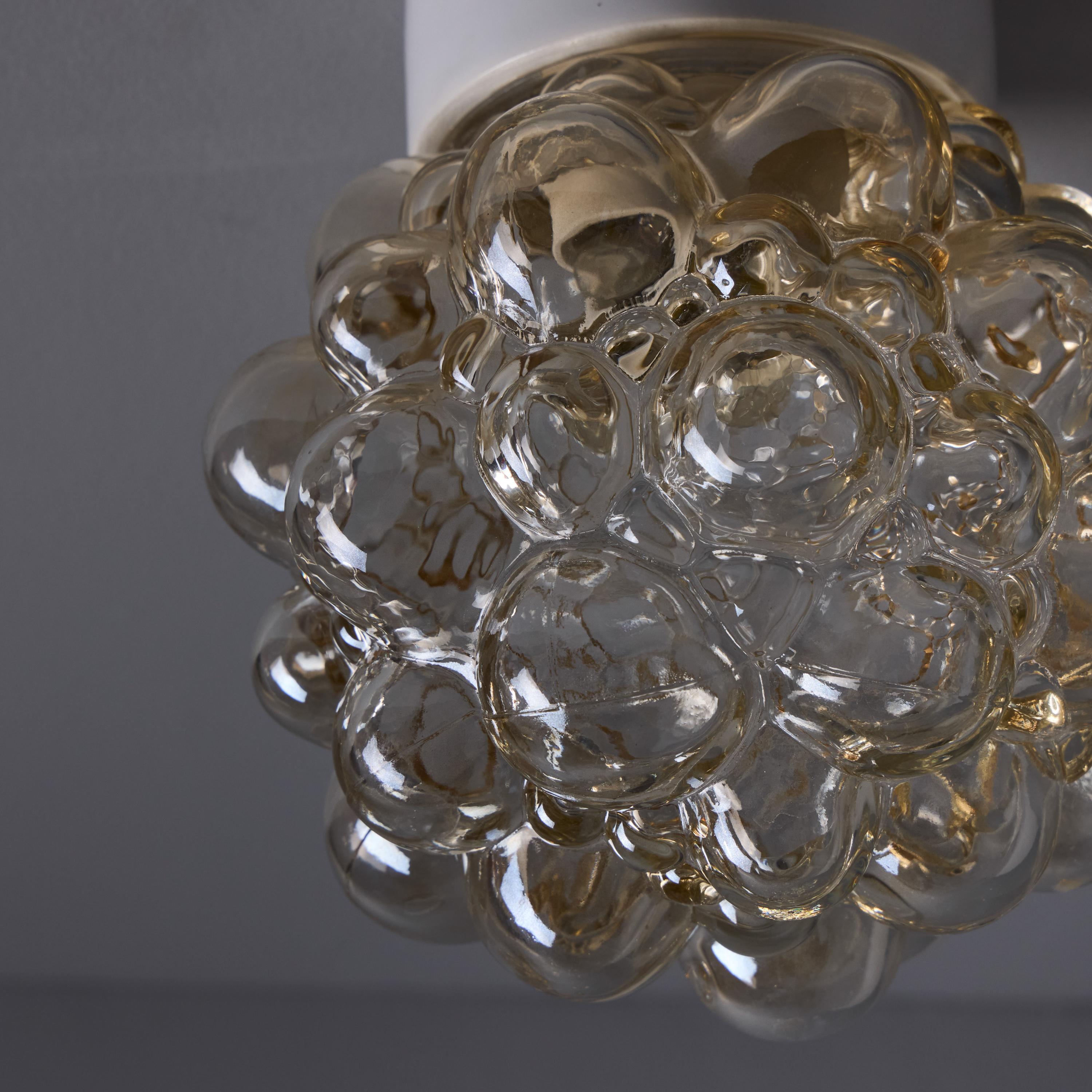 Helena Tynell Amber Bubble Glass Wall or Ceiling Lamp en vente 4
