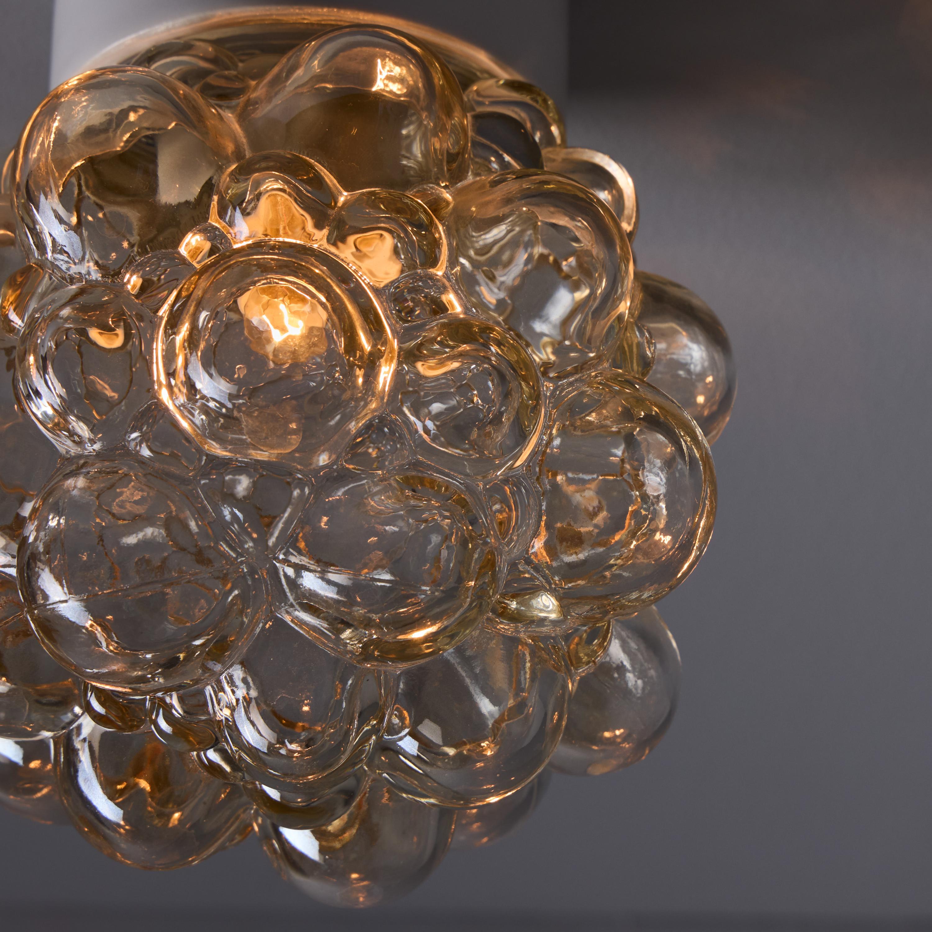 Helena Tynell Amber Bubble Glass Wall or Ceiling Lamp en vente 5
